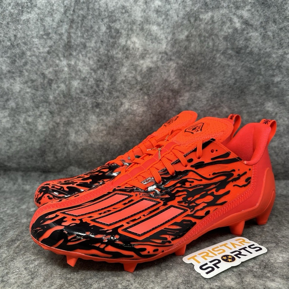 Adidas Adizero 12.0 Poison Football Cleats Mens Size 11 Solar Red Black IG7207